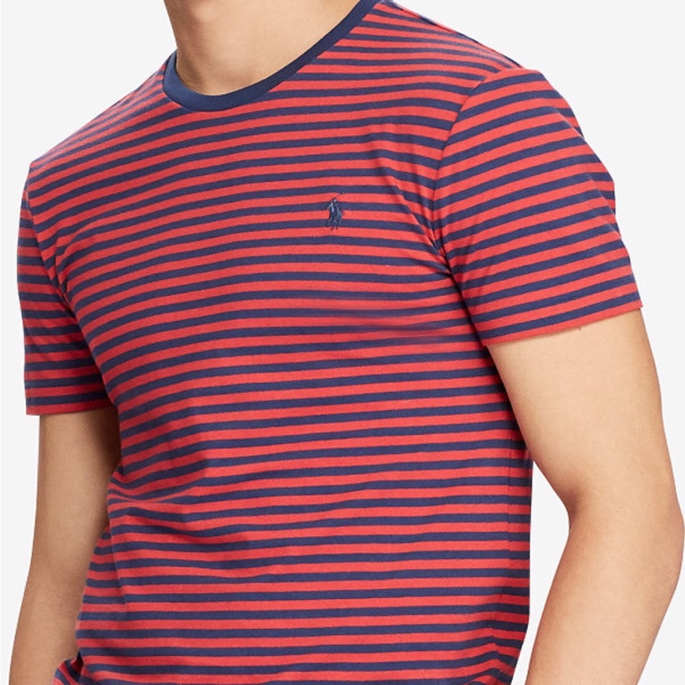 Polo Ralph Lauren Red and Blue Striped Tee